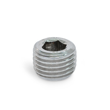 DIN 906 Threaded Plugs, Stainless Steel, with Conical Thread Material: NI - Stainless steel
Type: A - Without thread coating