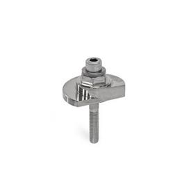 GN 918.6 Clamping Bolts, Stainless Steel, Upward Clamping, Screw from the Operator's Side Type: SKS - With hex<br />Clamping direction: L - By anti-clockwise rotation