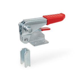 GN 851.4 Latch Type Toggle Clamps, Steel / Stainless Steel, for Pulling Action, with Lock Mechanism Type: T3 - Without square U-bolt, with catch<br />Material: ST - Steel