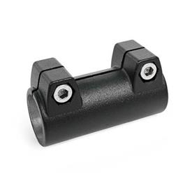 GN 242 Muffen-Klemmverbinder, Aluminium Oberfläche: SW - schwarz, RAL 9005, strukturmatt