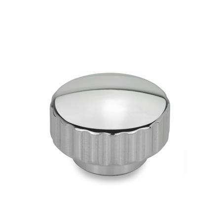GN 536 Stainless Steel Knurled Nuts Finish: PL - Highly polished
