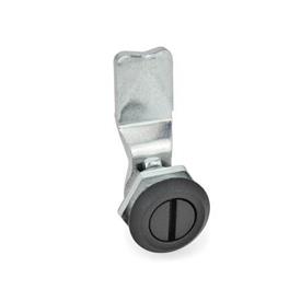 GN 115 Latches, Operation with Socket Keys, Housing Collar Black Type: SCH - With slot
