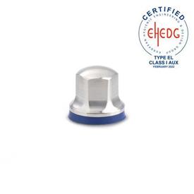 GN 1580 Dadi, acciaio INOX, Hygienic Design Finitura: MT - finitura matte (Ra < 0,8 µm)<br />Materiale (anello di tenuta): H - HNBR