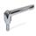 GN 300.2 Adjustable Hand Levers, Zinc Die Casting, Insert Steel Zinc Plated, with External Thread Color: CR - Chrome plated