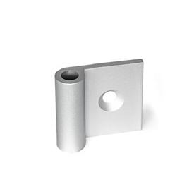 GN 2291 Hinge Leafs, for Aluminum Profiles / Panel Elements Type: AF - Exterior hinge leaf<br />Coding: C - With countersunk holes<br />l<sub>2</sub>: 40