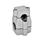 GN 135 Noix de serrage orthogonales, ensemble multi-pièces, dimensions d'alésage inégales Finition: BL - blanc, grenaillée mate