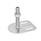 GN 43 Leveling Feet, Stainless Steel, with Fixing Lug, Rectangular Shape Form: G0 - Without rubber pad, with 2 slotted holes
Version (Screw): UK - With nut, hex socket at the top and wrench flat at the bottom