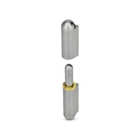 GN 128 Hinges for Welding, Steel Type: ST - With fixed steel pin