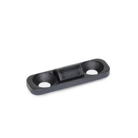 Rubber Bumper Stops GN 2374: for Hinges GN 237, GN 237.1, GN 337 and GN 337.1, Steel Precision Casting