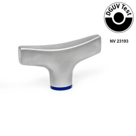 GN 8341 Flügelmuttern, Edelstahl, Hygienic Design Oberfläche: MT - mattiert (Ra < 0,8 µm)<br />Werkstoff (Dichtring): H - H-NBR