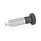 GN 613 Pistoncini di posizionamento a molla, acciaio INOX, senza posizione di arresto Materiale: NI - Acciaio INOX
Tipo: A - Con manopola, senza controdado