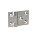 Heavy Duty Hinges, Stainless Steel, Horizontally Elongated