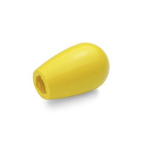 GN 719.2 Domed Gear Knobs, Plastic Color: GB - Yellow, RAL 1021, shiny finish