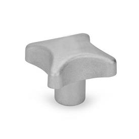 DIN 6335 Hand Knobs, Aluminum Type: E - With threaded blind bore<br />Finish: MT - Matte finish (tumbled)