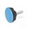 GN 636.4 Star Knobs with Threaded Stud, Plastic Color: DBL - Blue, RAL 5024, matte finish