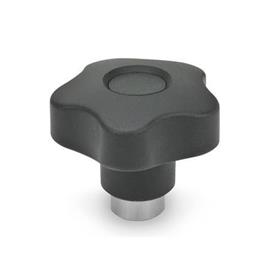 GN 5337.3 Safety Star Knobs, Plastic Material: NI - Stainless steel