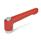 GN 300.2 Adjustable Hand Levers, Zinc Die Casting, Bushing Steel, Zinc Plated Color: RS - Red, RAL 3000, textured finish