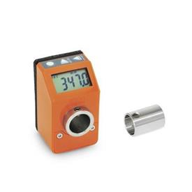 GN 9034 Stellungsanzeiger für konfigurierbare Lineareinheiten, elektronisches Zählwerk Farbe: OR - orange, RAL 2004