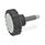 GN 7336.5 Knurled Screws, Plastic, Threaded Stud Stainless Steel, Brass / Plastic / Spherical Pivot Type: ZK - Spherical end