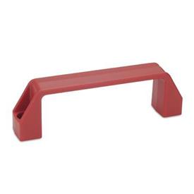 GN 528 Cabinet U-Handles, Plastic Material: PA - Plastic<br />Color: RT - Red, RAL 3000, matte finish