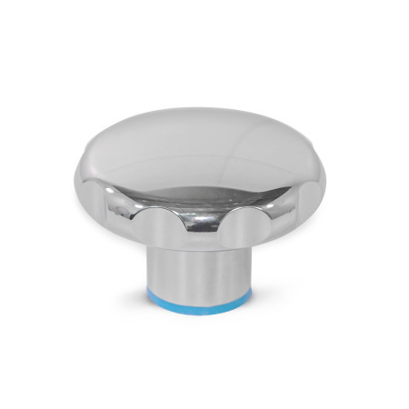 Pomos en estrella GN 5435: Acero inoxidable, diseño higiénico