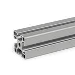 Perfiles de aluminio, sistema modular-i, con ranuras abiertas en todos los lados, perfil tipo ligero