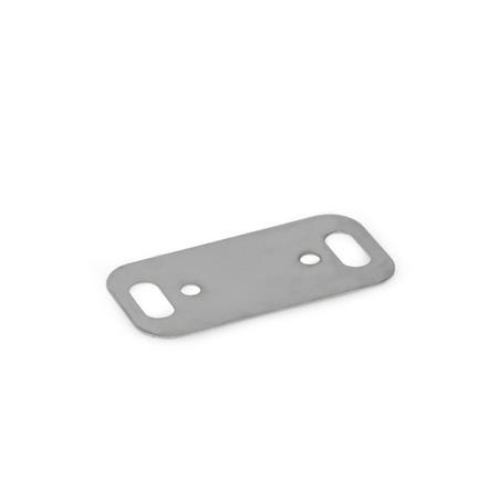 GN 7247.2 Placas separadoras, acero inoxidable, para bisagras multiarticuladas (Aluminio) 