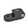 GN 273 Swivel Clamp Connectors, Aluminum Finish: SW - Black, RAL 9005, textured finish