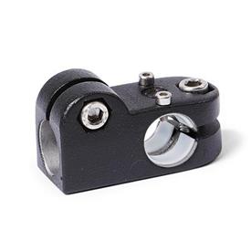GN 191.1 T-Angle Linear Actuator Connectors, Aluminum Bildzuordnung: G - with slide insert<br />Finish: SW - Black, RAL 9005, textured finish