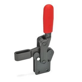 GN 810.11 Toggle Clamps, Steel, Operating Lever Vertical, with Vertical Mounting Base, Heavy Duty Type „Longlife“ Type: B - Clamping arm with slotted hole