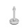 GN 31 Piedini di livellamento, acciaio INOX, con disco antiscivolo Tipo (base): B1 - Finitura matt da sabbiatura, fondo in gomma, colore nero
Versione (vite): SK - Con dado, esagono esterno in basso