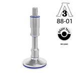 Pieds de machine, inox, agréés 3-A et DGUV, conception hygiénique
