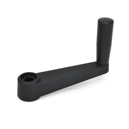 GN 570.1 Cranked Handles, Plastic, with Square 