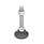 GN 343.8 Leveling Feet, Foot Plastic, Threaded Stud Stainless Steel Type: A - Without rubber pad