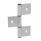 GN 2295 Bisagras, aluminio, para perfiles / paneles de aluminio, tres partes Tipo: I - hojas de bisagra interiores
Código: C - con orificios avellanados
l<sub>2</sub>: 125