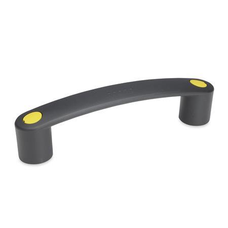 GN 628 Cabinet U-Handles, Plastic Color of the cover cap: DGB - Yellow, RAL 1021, matte finish