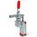 GN 862.1 Toggle Clamps, Pneumatic, with Additional Manual Operation Type: APVS - Forked clamping arm, with two flanged washers