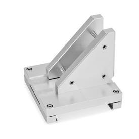 GN 900.3 Connecting Sets X-Z, Aluminum Type: P - Mounting the Z-axis via connecting plate and additional plate