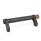 GN 332 Tubular Handles, Aluminum, with Electrical Switching Function Finish: SW - Black, RAL 9005, textured finish
Type: T0 - Without button
Identification no.: 2 - With emergency stop
Door opening: R - Right