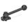 GN 918.1 Clamping Bolts, Steel, Upward Clamping, with Threaded Bolt Type: KV - With ball lever, angular (serration)
Clamping direction: R - By clockwise rotation (drawn version)