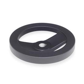 GN 324 Spoked Handwheels, Black, Powder Coated Bore code: K - With keyway<br />Type: A - Without handle