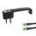 GN 422 Bügelgriffe, Zink-Druckguss, mit elektrischer Schaltfunktion / mit Leuchtmelder, mit zwei Funktionselementen Funktionselement 1: TK - Taster mit LED, rot / grün (bi-color)
Funktionselement 2: RO - Taster, rastend, ohne LED
Anschlussart: S025 - Kabel mit Stecker, 0,25 m
Oberfläche: SW - schwarz, RAL 9005, strukturmatt
