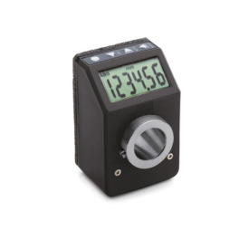 GN 9053 Indicateurs de position, 6 chiffres, électroniques, écran LCD Couleur: SG - gris foncé, RAL 7021, brillant