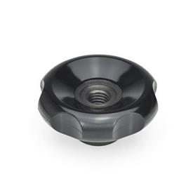 GN 527.1 Handwheels, Plastic Type: D - With threaded through bore