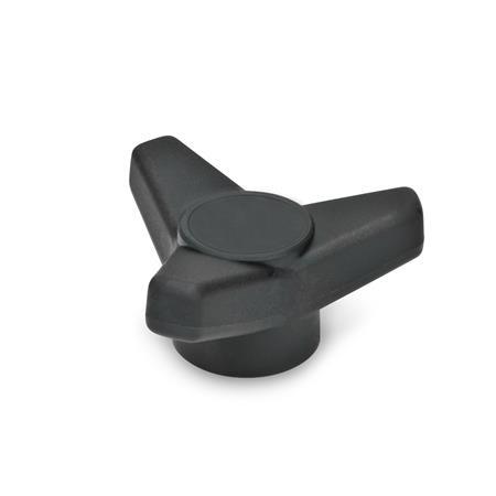 Boutons Tristar GN 5330.5: Plastique, douille filetée inox