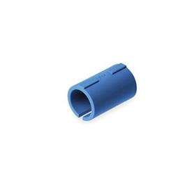 GN 290 Adapter Bushings for Plastic Clamp Connectors Color: VDB - blue, RAL 5005, matte finish<br />d<sub>1</sub>: 18<br />d<sub>2</sub> / s: D - Diameter