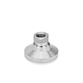 GN 343.5 Leveling Feet, Stainless Steel, with Internal Thread Type: OS - Without plastic cap