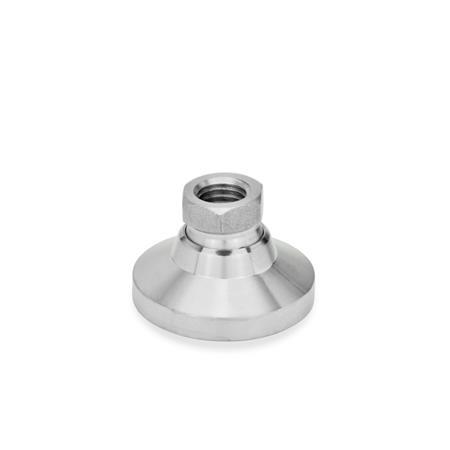 GN 343.5 Stainless Steel Leveling Feet, with Internal Thread Type: OS - Without plastic cap