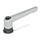GN 300.4 Adjustable Hand Levers with Increased Clamping Force, Bushing Steel Color: SR - Silver, RAL 9006, textured finish