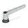 GN 300.4 Maniglie a ripresa lega di zinco pressofusa, inserto acciaio, con filettatura interna, con forza di serraggio maggiore Colore: SR - argento, RAL 9006, finitura testurizzata